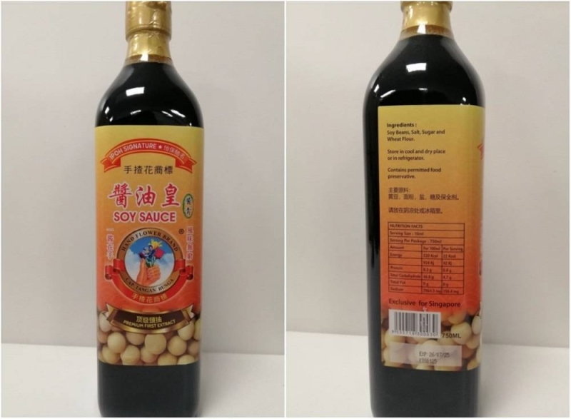 Agensi Makanan Singapura menarik balik kicap Jenama Bunga Tangan untuk asid benzoik aditif yang tidak diisytiharkan