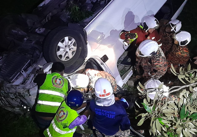 Kemalangan Van Pelancong di Bukit Genting, Pulau Pinang: Seorang Terbunuh, 10 Lagi Cedera