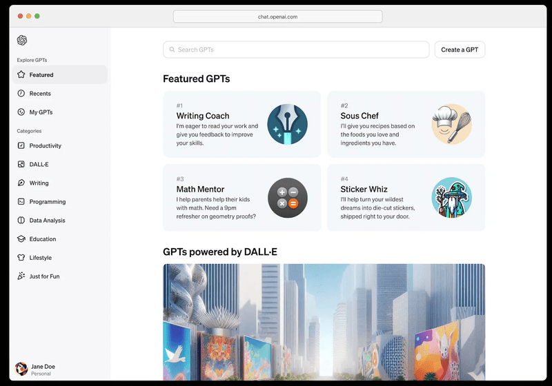OpenAI Melancarkan GPT Store: Pasaran Chatbot Tersuai yang Inovatif