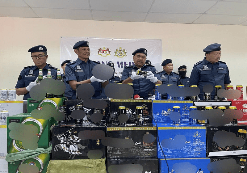 Kontena Arak Seludup Bernilai RM7.13 Juta Dirampas dalam Tiga Operasi Berasingan