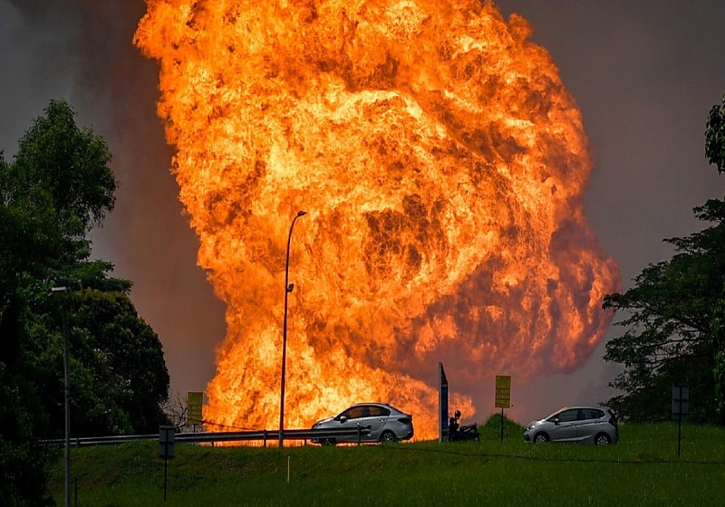Tiga Injap Ditutup, Kebakaran Saluran Gas di Putra Heights Dikawal Selepas Empat Jam