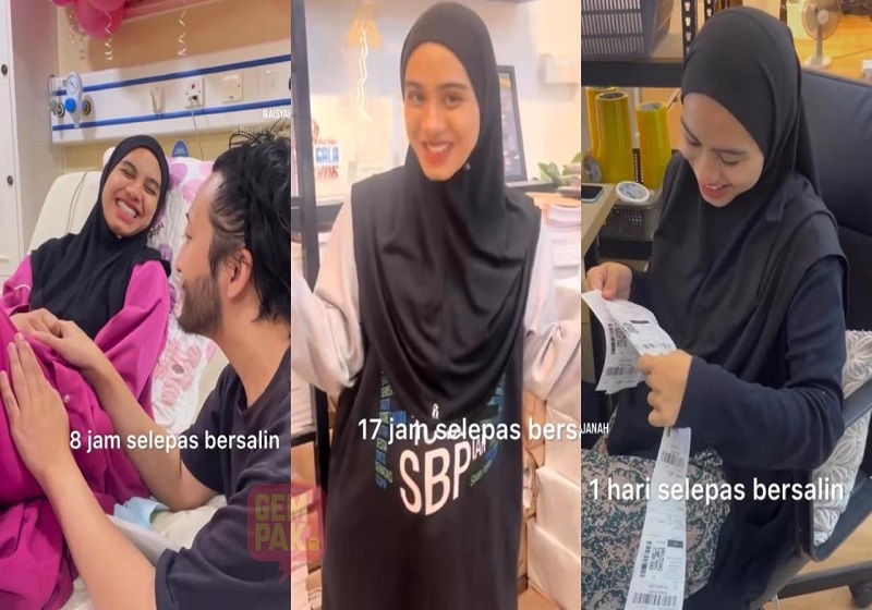 Baru Lepas 17 Jam Bersalin, Aisyah Hijanah Sudah Buat Live TikTok?