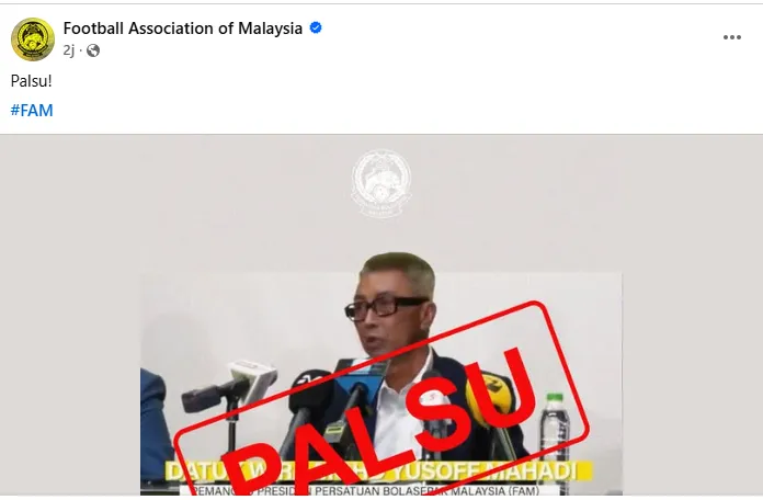 FAM Nafi Tuduhan Palsu, Grafik Tular Disahkan Tidak Benar