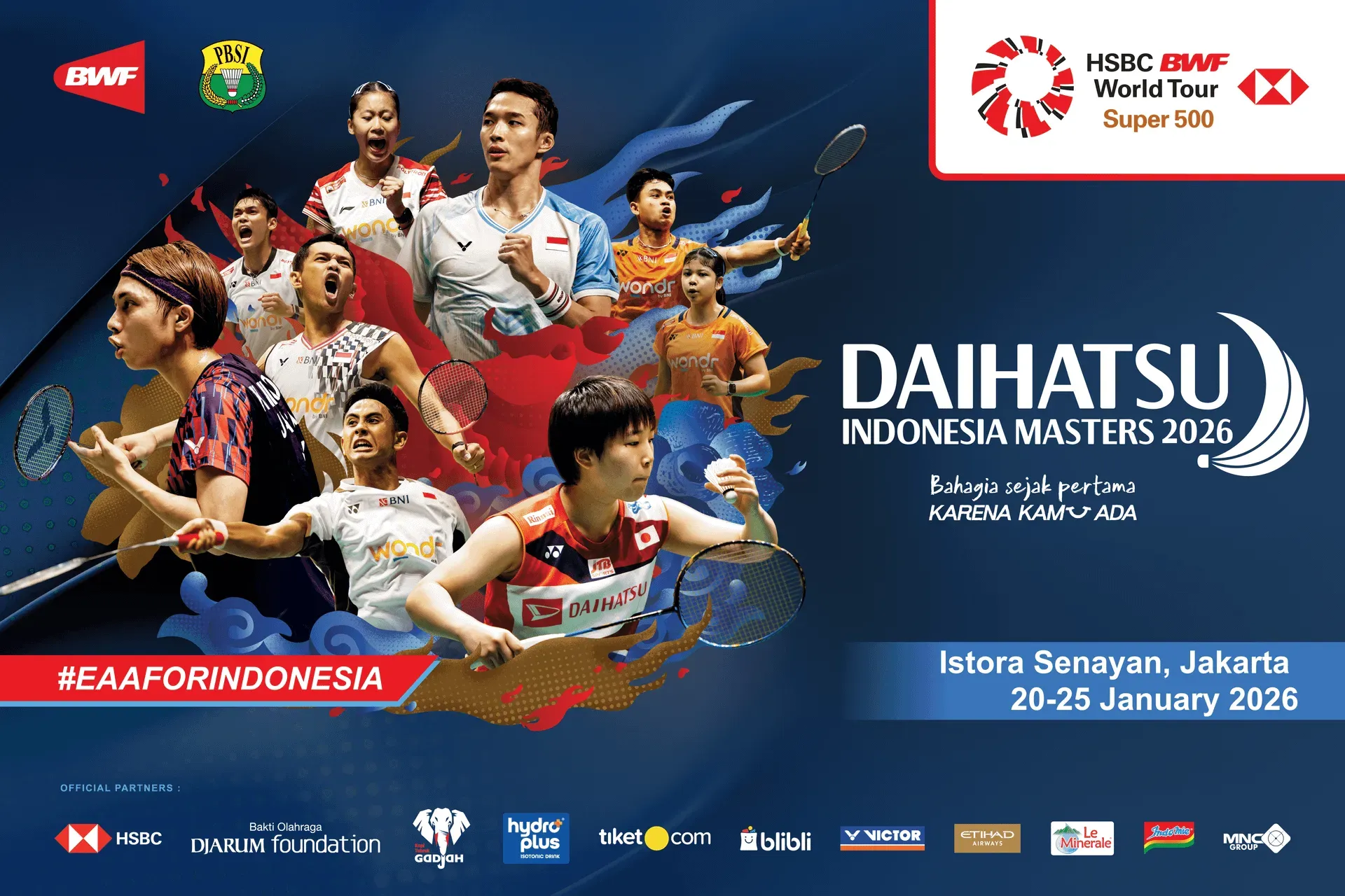 Indonesia Masters 2026 Saksikan Perebutan Hadiah RM2 Juta