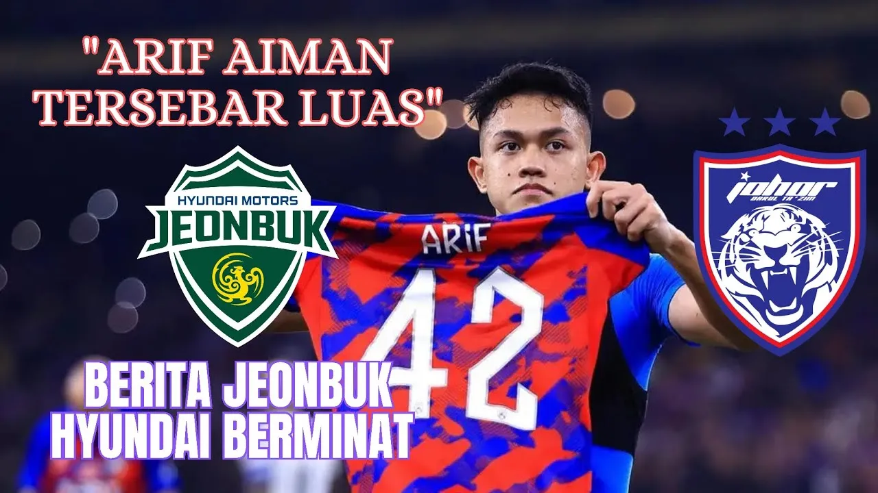 Pemain JDT Arif Aiman Dilapor Dalam Radar Jeonbuk Hyundai Motors
