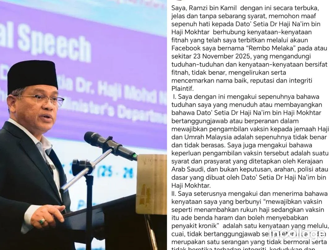 Ramzi Kamil Mohon Maaf 30 Hari Kepada Bekas Menteri Agama