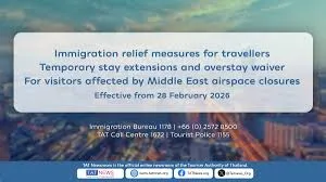 Thailand Temporary Immigration Relief 2026: Pelancong Terkandas Dikecualikan Denda Overstay