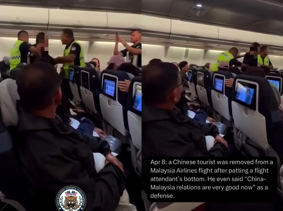 Tular Video Pelancong Didakwa Sentuh Pramugari Dalam Pesawat