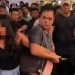 wanita bawa pisau ke Rain Rave