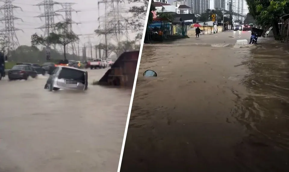 Banjir Kilat Di Lembah Klang Akibat Hujan Berterusan Sejak Tengah Hari