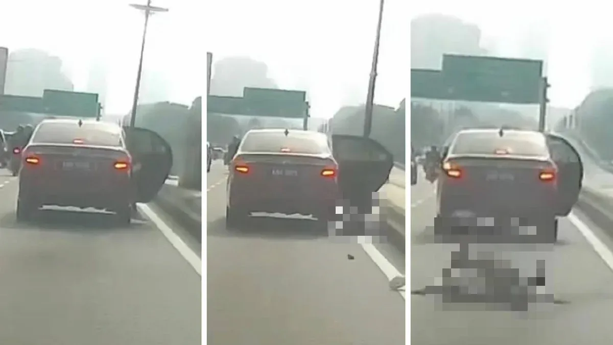Wanita Terjun Dari Kereta E-Hailing Di Klang