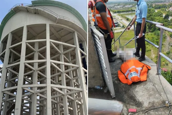 Pekerja Lemas Tersedut Ke Dalam Tangki Air Ketika Kerja Penyelenggaraan