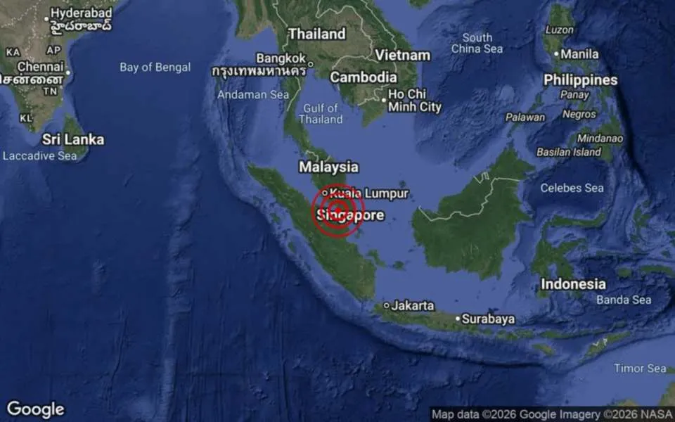 Gempa Bumi di Perairan Batu Pahat Dikesan Petang Ini