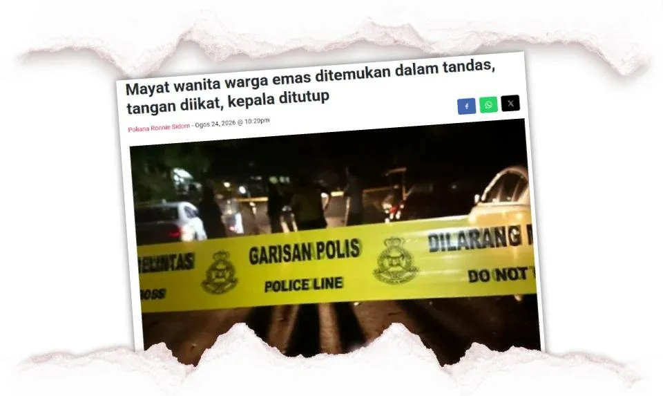 Enggan Bayar Upah Ubah Suai Rumah Punca Wanita Warga Emas Dibunuh