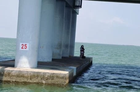 memancing bawah Jambatan P. Pinang