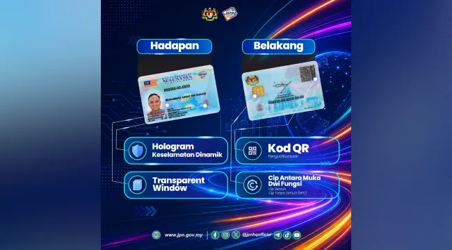 JPN Keluarkan MyKad Versi Baharu Dengan 53 Ciri Keselamatan Esok