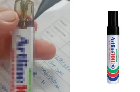 Rekaan vape mirip alat tulis