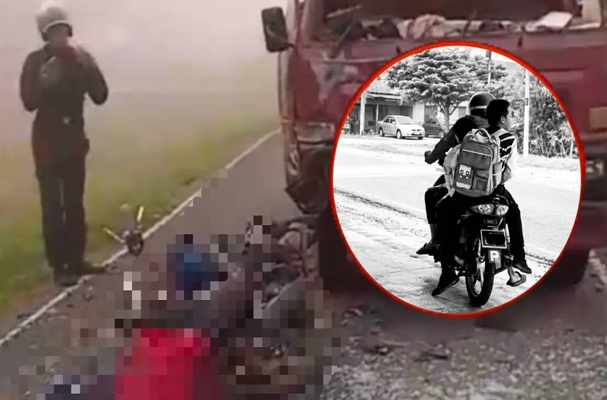 Jerebu dan Kabus Selubungi Jalan di Lokasi Tiga Beradik Maut