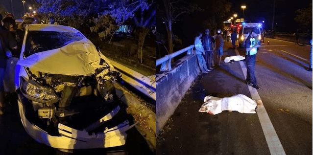 Dua sahabat maut, motor dilanggar oleh pemandu mabuk