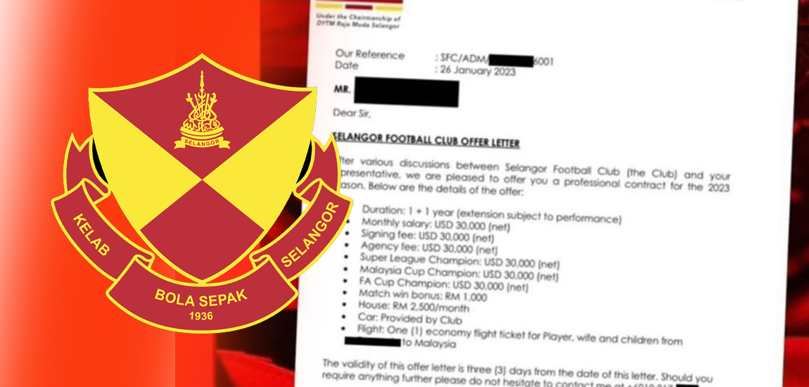 Kontrak Bocor, Gaji Bulanan Pemain Import Selangor FC RM132,000