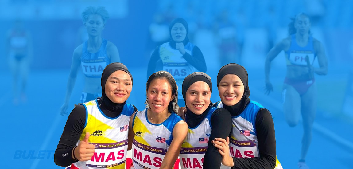 Kuartet 4x100m Wanita Negara Berjaya Pecah Rekod Baharu Kebangsaan