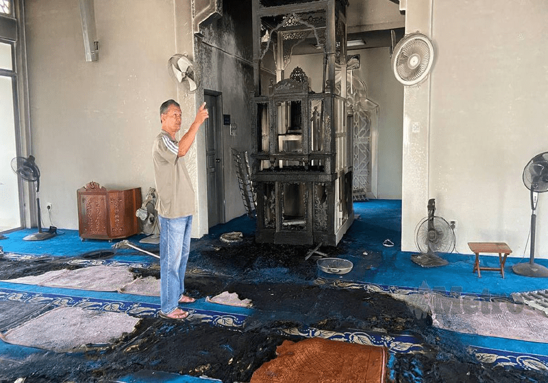 Masjid Terbakar di Batu Pahat Disyaki Akibat Perbuatan Khianat