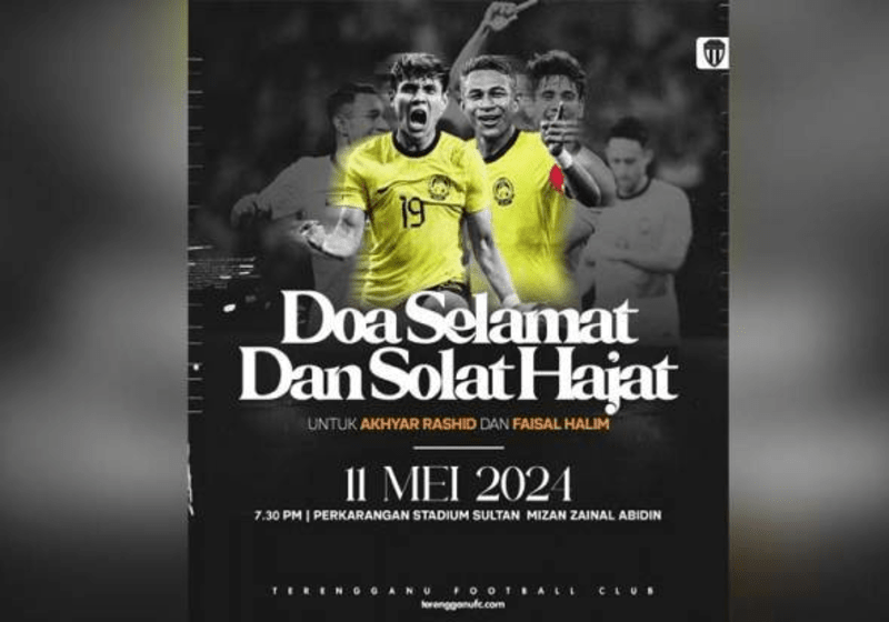 PERSATUAN Bolasepak Negeri Terengganu Anjur Majlis Doa Selamat dan Solat Hajat untuk semua Pemain TFC, Akhyar serta Faisal Halim