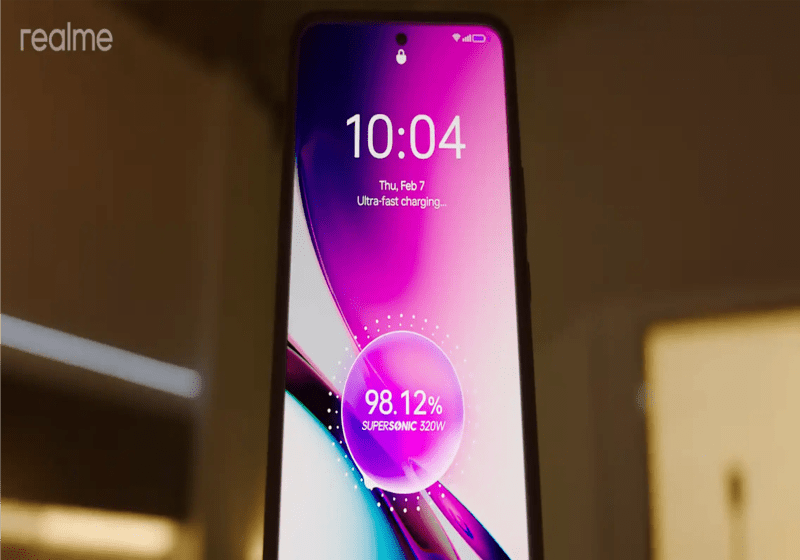 Cas Bateri Telefon Dalam 4 Minit dengan Realme SUPERSONIC Charge 320W