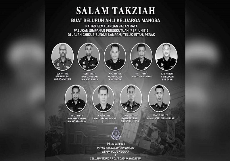 Nahas FRU di Teluk Intan: Bedah Siasat 9 Mangsa Dijangka Siap Malam Ini