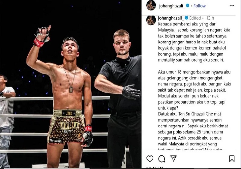 Jojo Ghazali Kalah One Fight Night 32, Tapi Komen Netizen Lebih Pedih