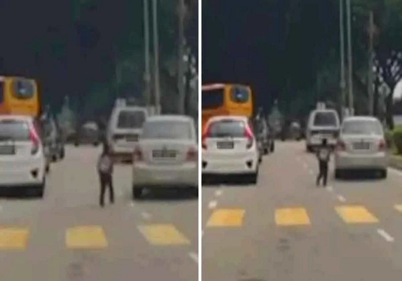 Polis Buru Individu Rakam Video Budak Kejar Kereta di Seri Kembangan