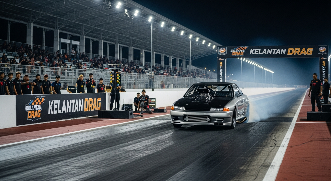 Litar Drag Pertama Kelantan Jadi Tarikan Baharu Dunia Permotoran Pantai Timur