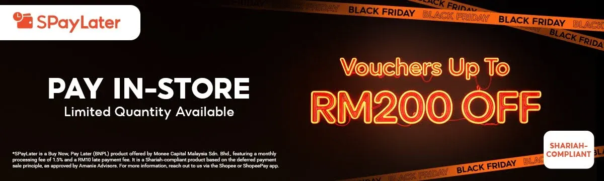 Beli-Belah Lebih Murah Dengan Black Friday SPayLater – Baucar Hingga RM200