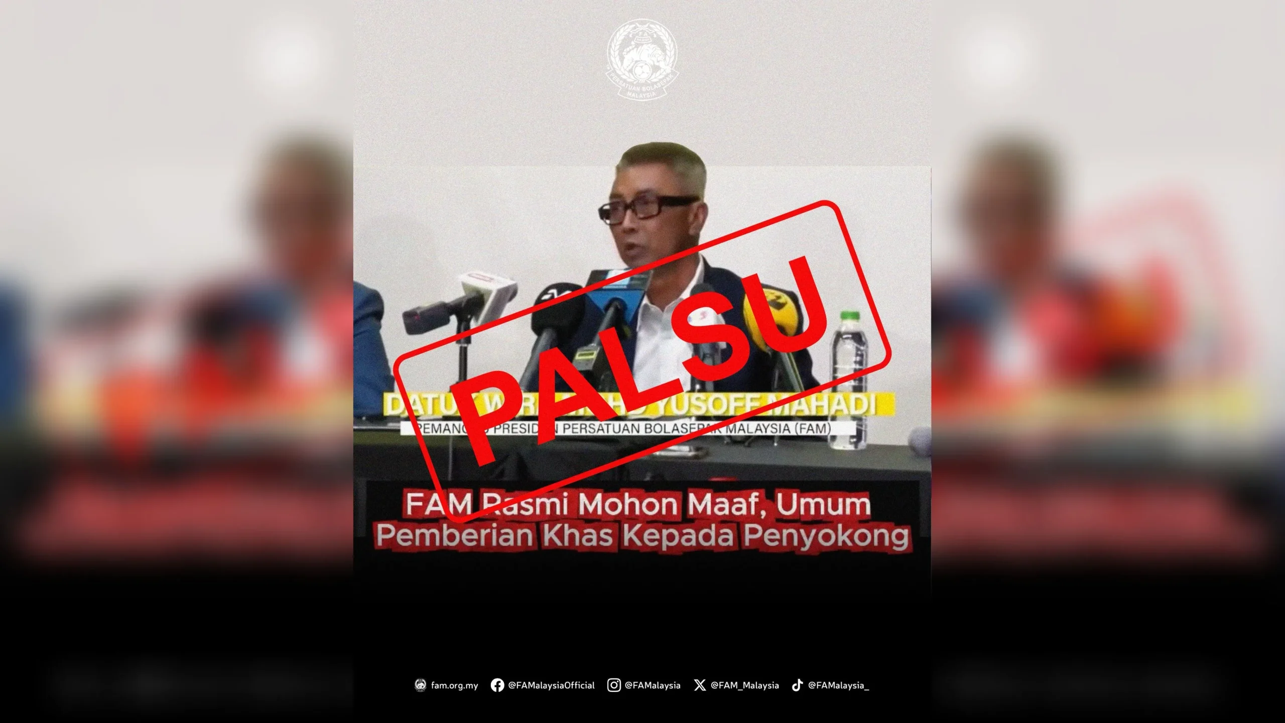 fam nafi tuduhan palsu