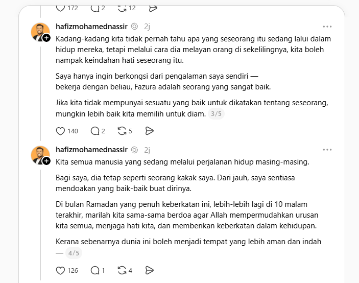 kebaikan fazura dalam diam