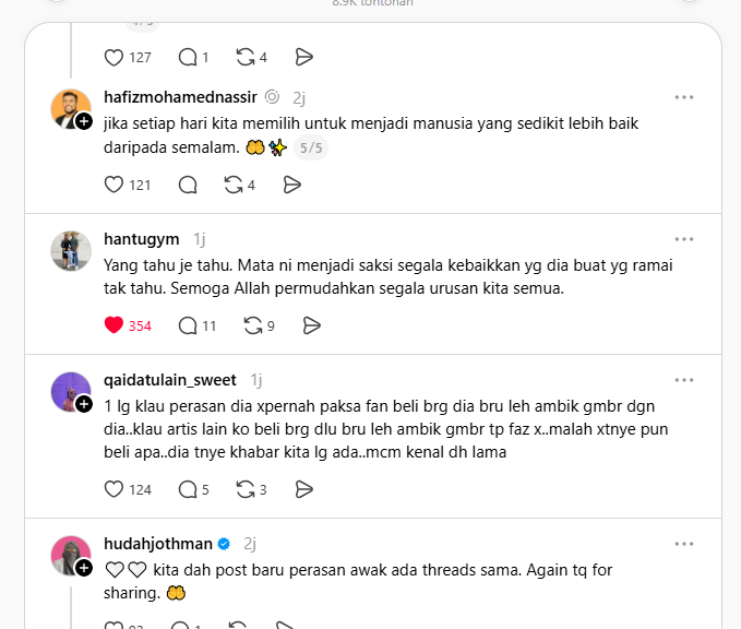 kebaikan fazura dalam diam