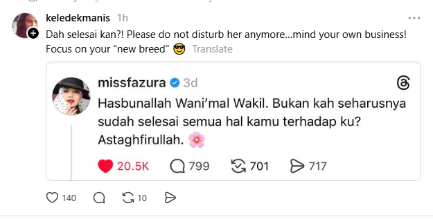 prosiding komital terhadap Fazura